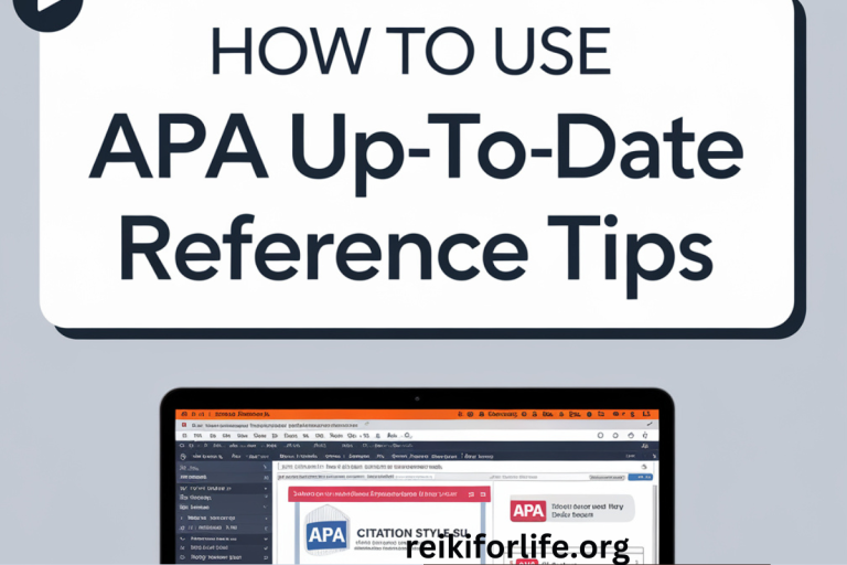 How to Use APA Up-to-Date Reference Tips