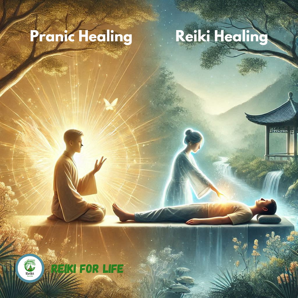 Demonstration of pranic healing vs. Reiki healing